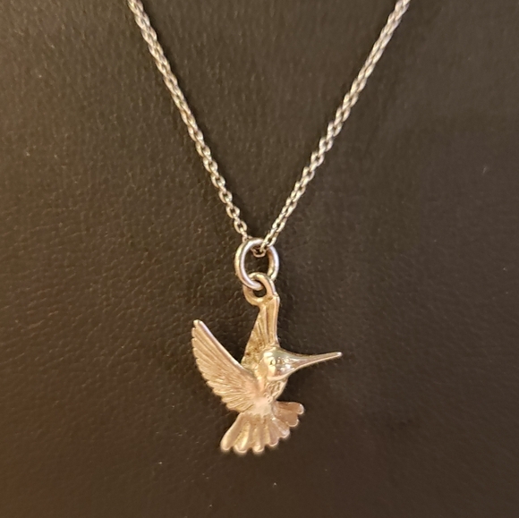 Jewelry - Hummingbird Pendant & Necklace w/ Box - .925 Silver